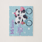 Panda Beer Valentijnsdag Aangepaste Kinderpuzzel Legpuzzel (Verticaal)