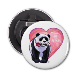 Panda Beer Valentijnsdag Button Flesopener