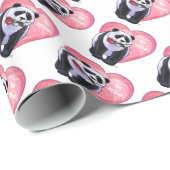 Panda Beer Valentijnsdag Cadeaupapier (Rol Hoek)