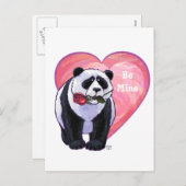 Panda Beer Valentijnsdag Feestdagenkaart (Voorkant / Achterkant)