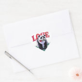 Panda Beer Valentijnsdag Hart Sticker (Envelop)