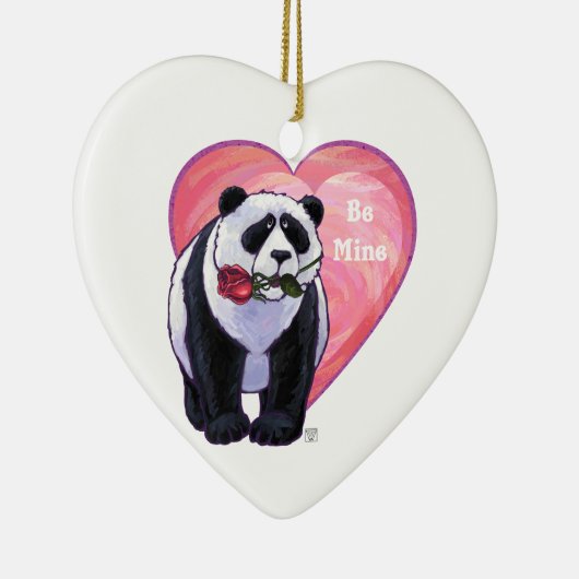 Panda Beer Valentijnsdag Keramisch Ornament (Rechts)