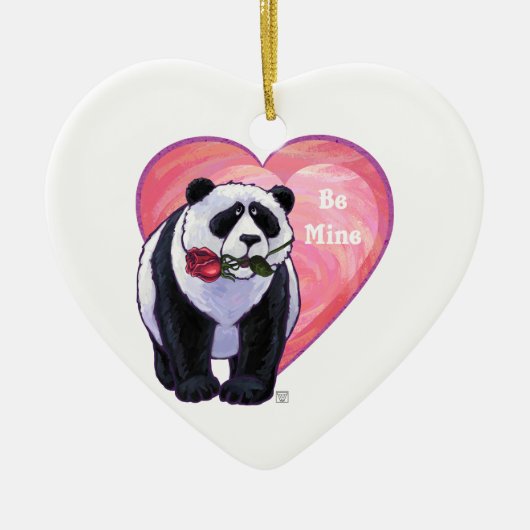 Panda Beer Valentijnsdag Keramisch Ornament (Voorkant)