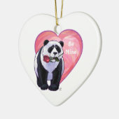 Panda Beer Valentijnsdag Keramisch Ornament (Links)
