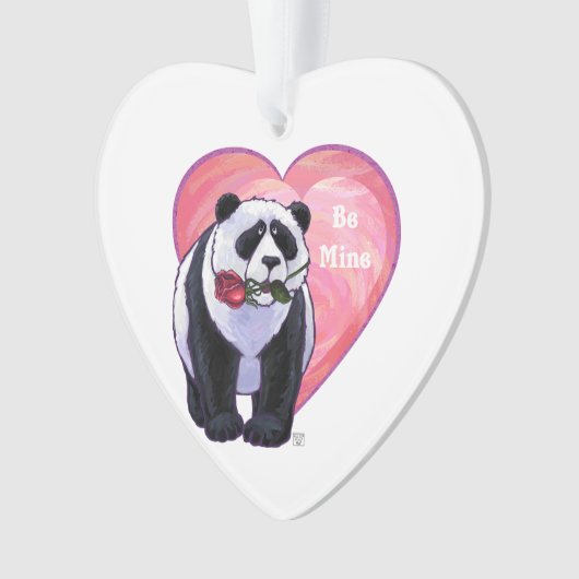 Panda Beer Valentijnsdag Ornament (voorkant)