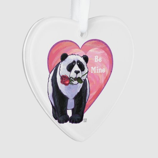 Panda Beer Valentijnsdag Ornament (voorkant)