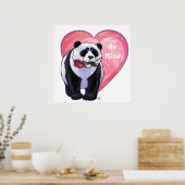 Panda Beer Valentijnsdag Poster (Keuken)