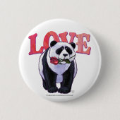 Panda Beer Valentijnsdag Ronde Button 5,7 Cm (Voorkant)