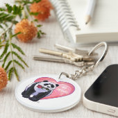 Panda Beer Valentijnsdag Sleutelhanger (Voorkant Rechts)