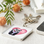 Panda Beer Valentijnsdag Sleutelhanger (Zijkant)