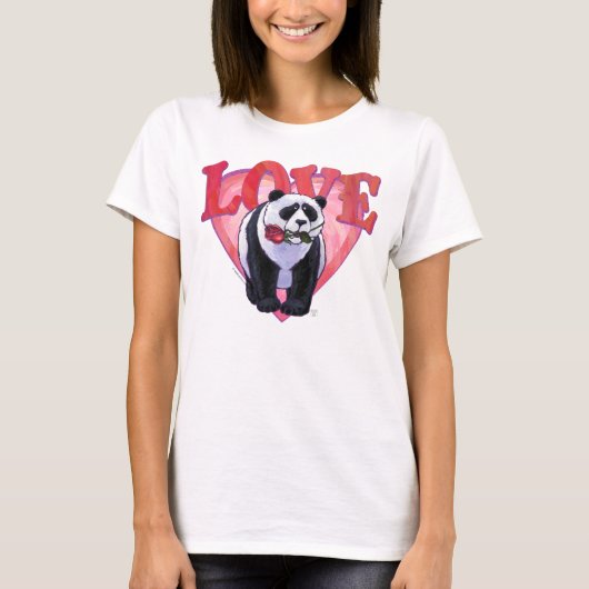 Panda Beer Valentijnsdag T-shirt (Voorkant)