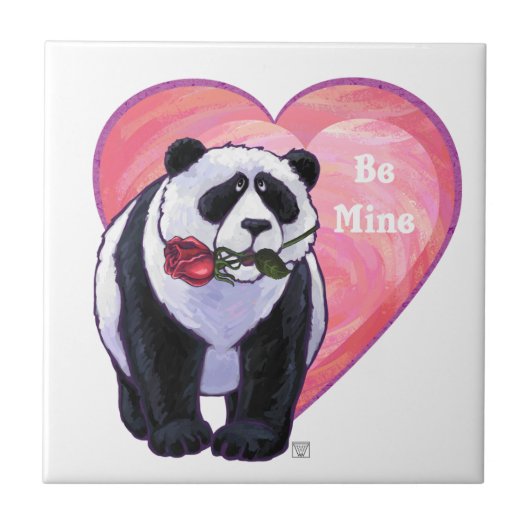 Panda Beer Valentijnsdag Tegeltje (Voorkant)