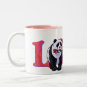 Panda Beer Valentijnsdag Tweekleurige Koffiemok (Links)