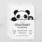Panda Beer Verjaardagsfeest Uitnodiging (Voorkant)