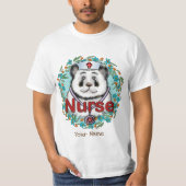 Panda beer verpleegkundige t-shirt (Voorkant)