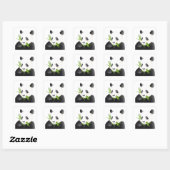 Panda Beer Vierkante Sticker (Vel)