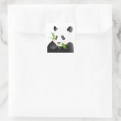 Panda Beer Vierkante Sticker (Tas)