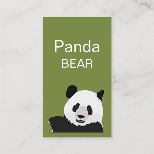 Panda Beer Visitekaartje (Voorkant)