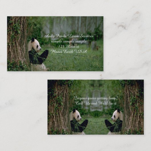 Panda Beer Visitekaartje (Voorkant / Achterkant)