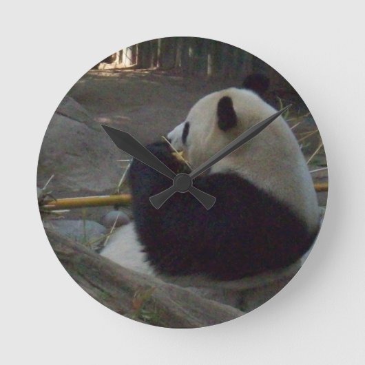 Panda Beer Wall Clock Ronde Klok (Voorkant)