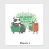 PANDA BEER WATCHING TV STICKER (Vel)