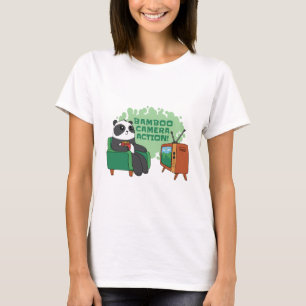 PANDA BEER WATCHING TV T-SHIRT