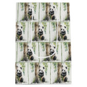 Panda Beer Waterverf Patroon Medium Cadeauzakje (Achterkant)