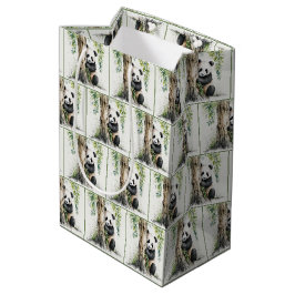 Panda Beer Waterverf Patroon Medium Cadeauzakje