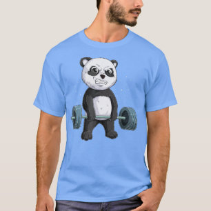 Panda Beer Weightlift Funny Deadlift Mannen Fitnes T-shirt