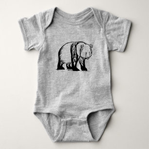 Panda Beer Wild Dier Boom Kunst Romper