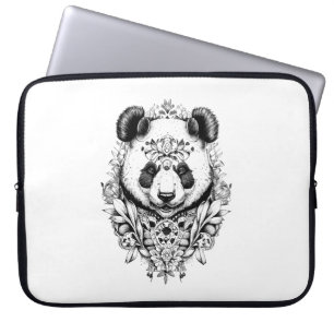 Panda Beer Wilde Dier Natuur Illustratie Kunst Tat Laptop Sleeve