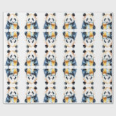 Panda Beer Wildlife & Natuur Water Color Set Cadeaupapier (Vlak)