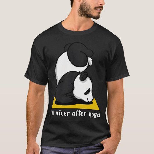 Panda Beer Yoga T-shirt (Voorkant)