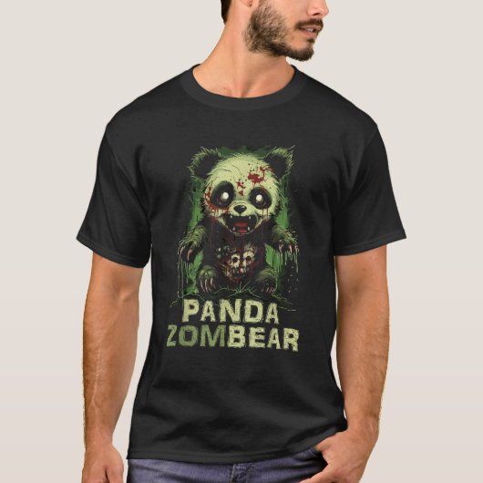 Panda Beer Zombie Halloween Tshirt voor Kinderen V (Voorkant)