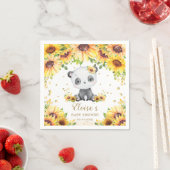Panda Beer Zonnebloem Baby shower Verjaardagsfeest Servet (Insitu)