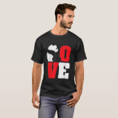 Panda Beer Zwart-wit Panda Liefde T-shirt (Voorkant volledig)