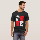 Panda Beer Zwart-Witte Panda Liefde T-shirt (Voorkant volledig)