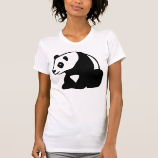 PANDA BEER ZWARTE EN WITTE T SHIRT