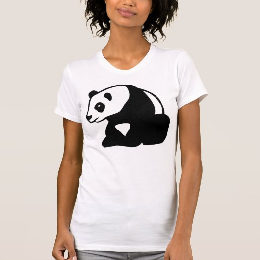 PANDA BEER ZWARTE EN WITTE T SHIRT (Voorkant)