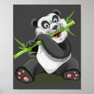 panda beest bamboe wild eten poster