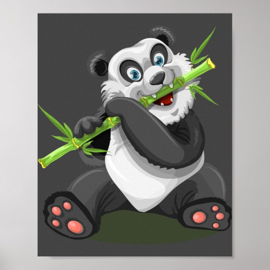 panda beest bamboe wild eten poster (Voorkant)