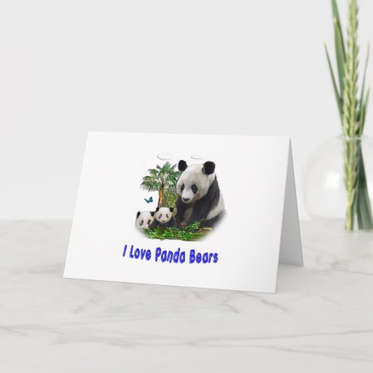 panda beras feestdagen kaart (Voorkant)