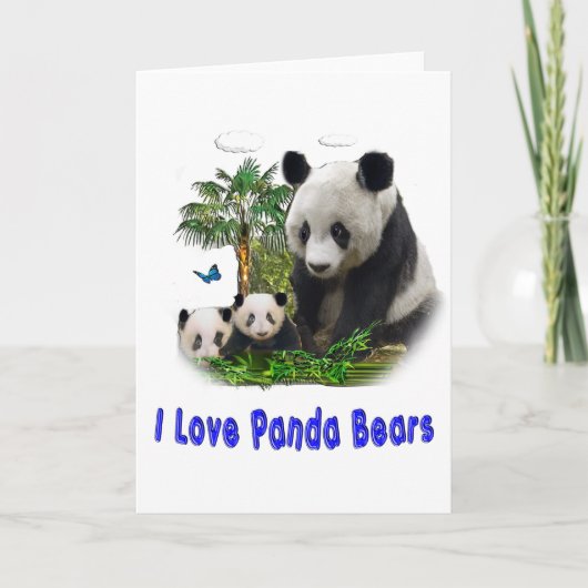 panda beras feestdagen kaart (Voorkant)