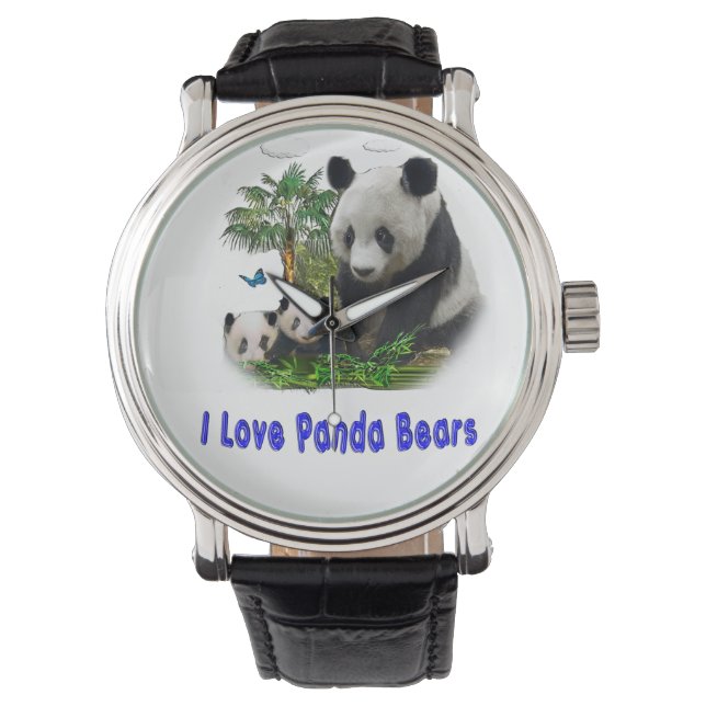 panda beras horloge (Voorkant)