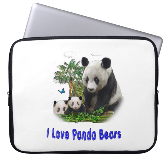 panda beras laptop sleeve (Voorkant)