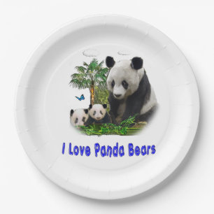panda beras papieren bordje