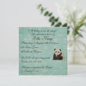 Panda Beren Baby Uitnodiging (Staand voorkant)