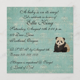 Panda Beren Baby Uitnodiging