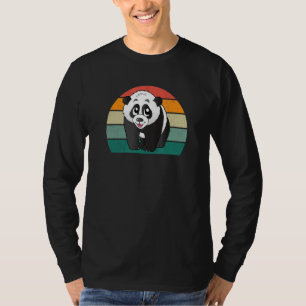 Panda Beren Bamboe China Azië Zwart Verlaten Witte T-shirt