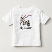 Panda Beren Big Sister Kinder Shirts (Voorkant)